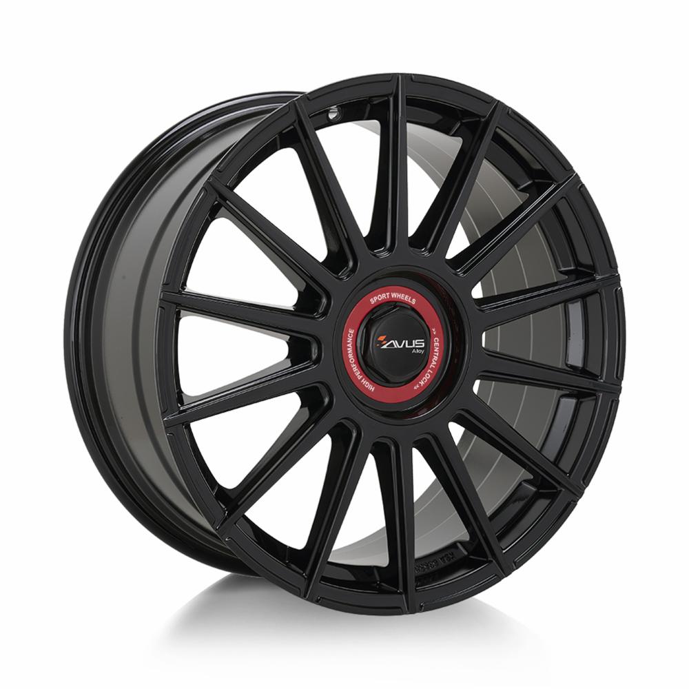 Cerchi in lega AC-M09 BLACK CAP ROSSO