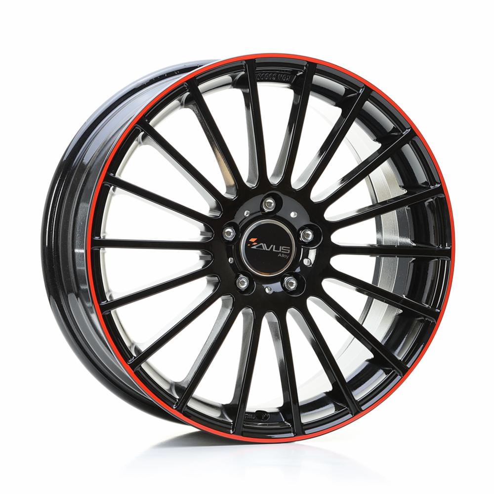 Cerchi in lega AC-M03 BLACK RED LINE